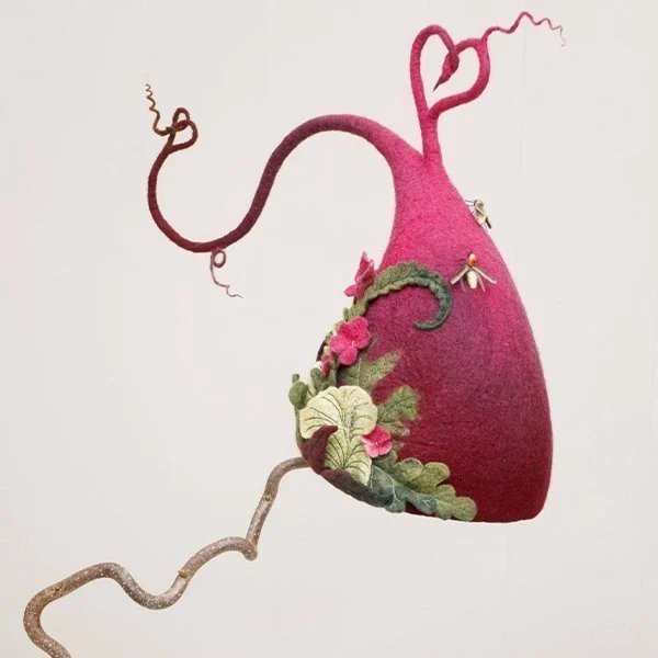 WickedHat – Handgefilzter Hexenhut für Halloween-Kostümspaß