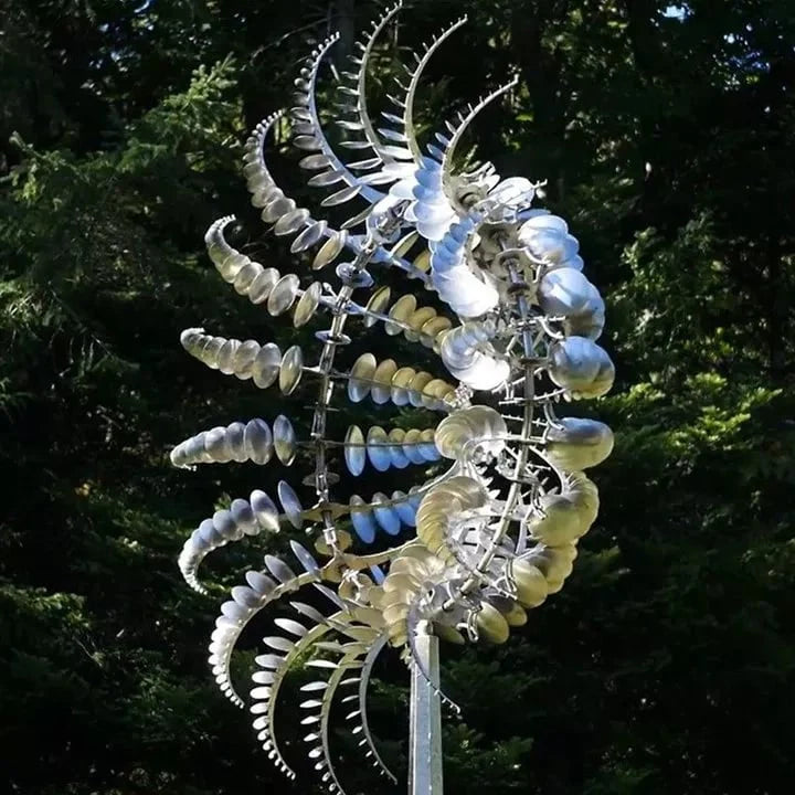 GardenWhirl – Metall Windmühlenskulptur für elegante Gartendekoration