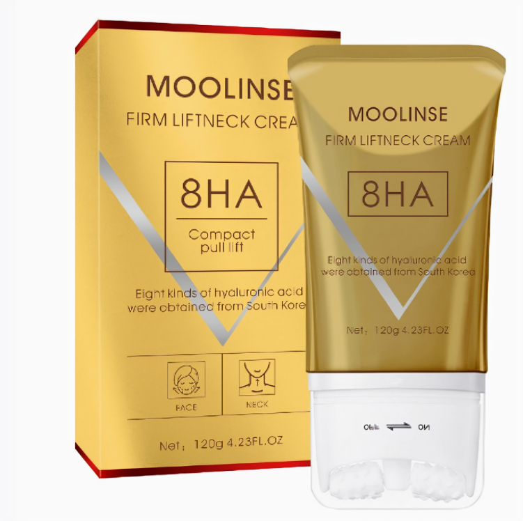 NeckLuxe – Straffende Hals- & Dekolletécreme Mit Massagekopf Für Jugendlich Glatte Haut | 1+1 Gratis