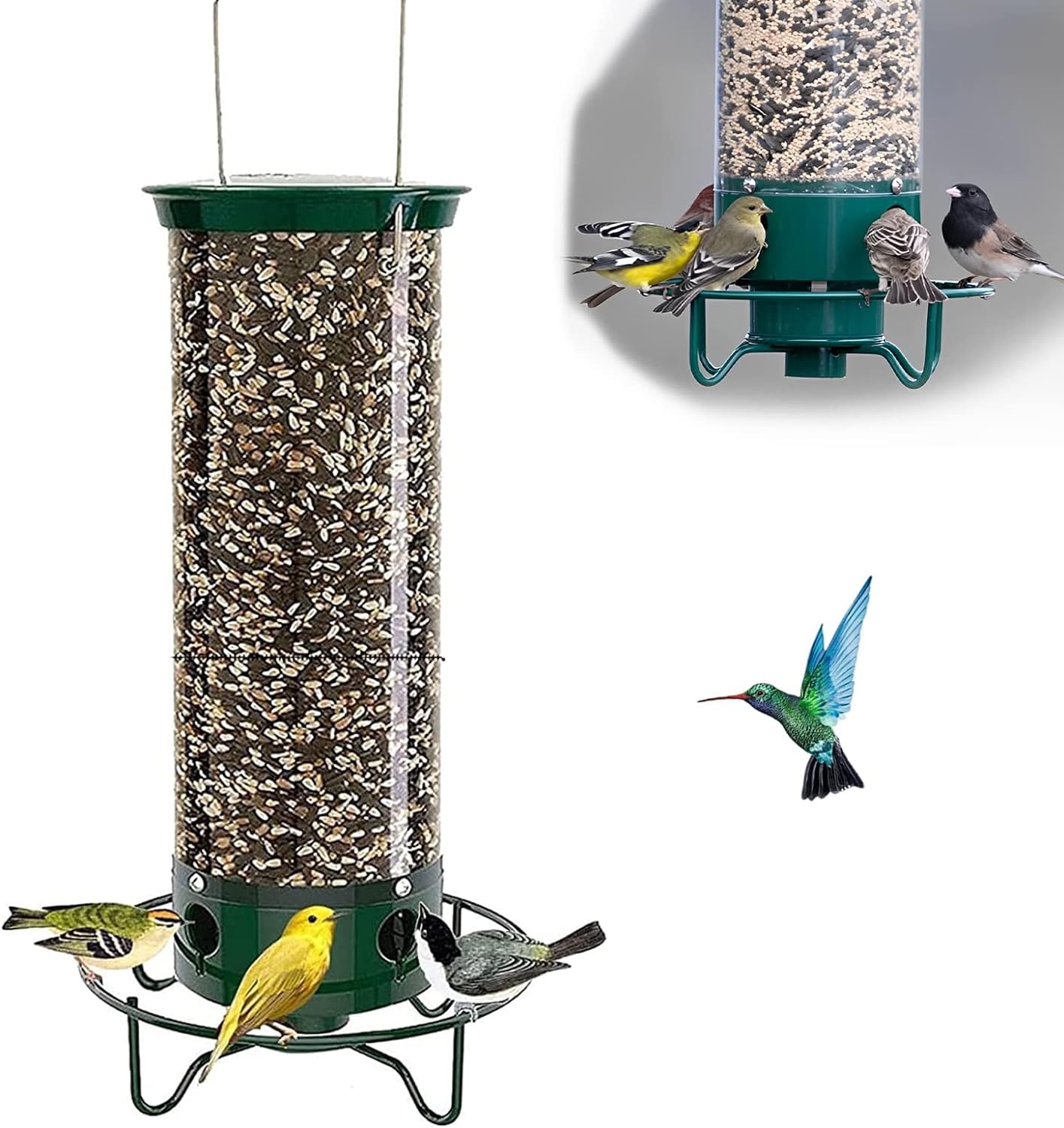 FeatherFeast – Eichhörnchensicheres Vogelfutterhaus mit drehbarem Abwehrmechanismus