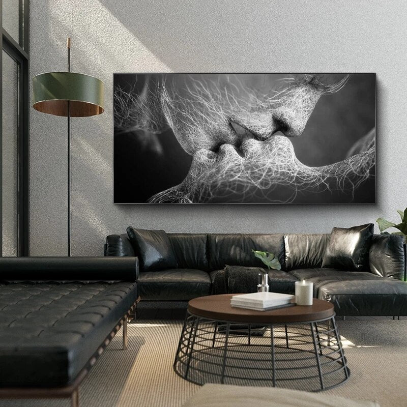 KissArt – Hochwertige Wanddekoration aus Baumwoll-Leinwand mit Wow-Effekt