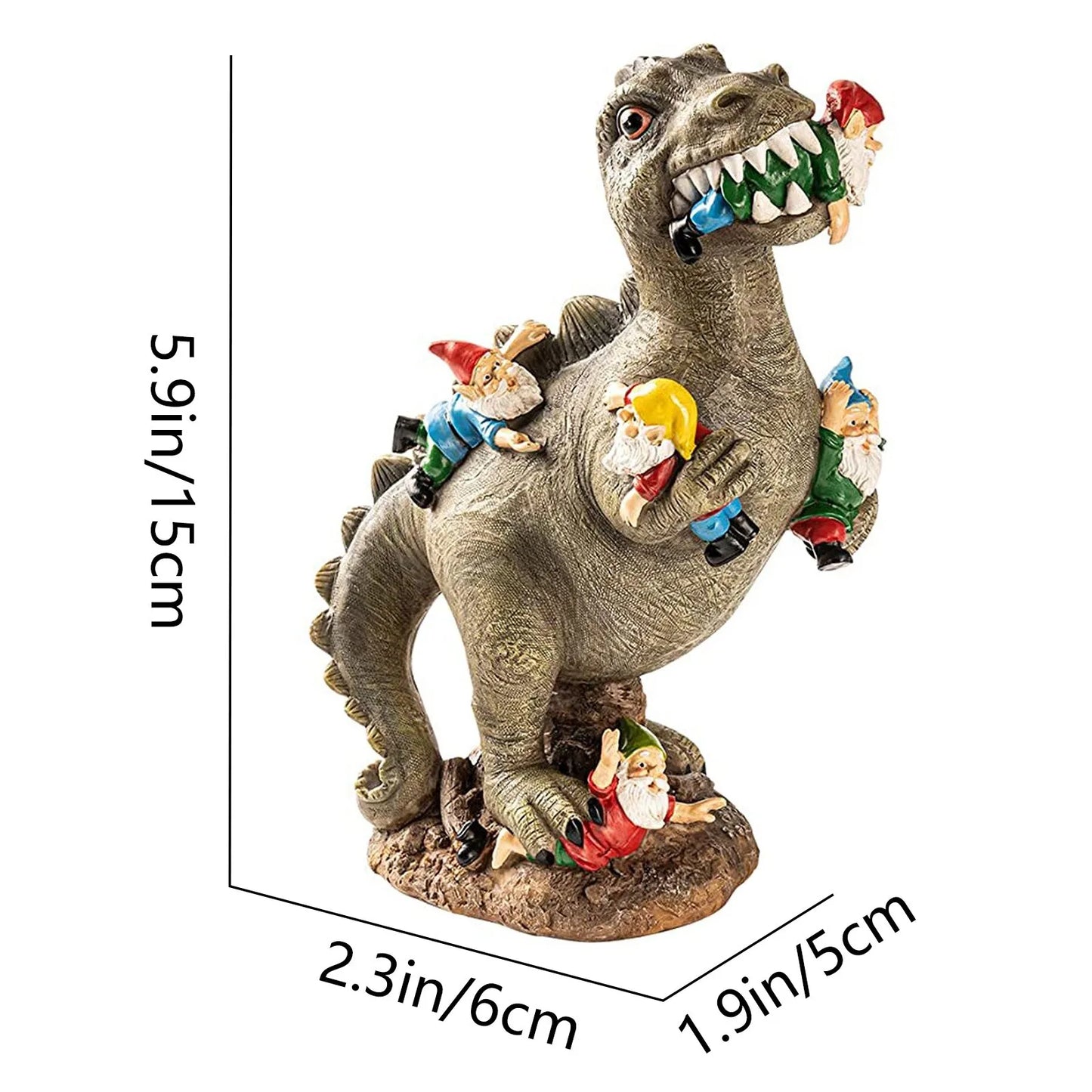 Dinosaurier-Gartenfigur – Lustiger & Einzigartiger Wichtelfresser
