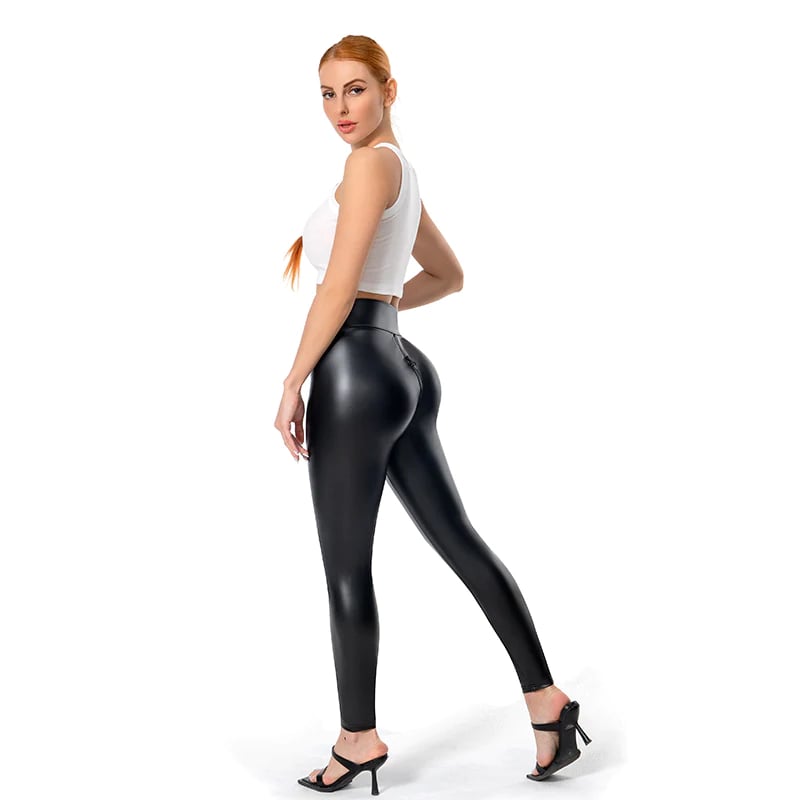 Gretchen – Matte Leather-Look Trousers for Bold, Stylish Statements