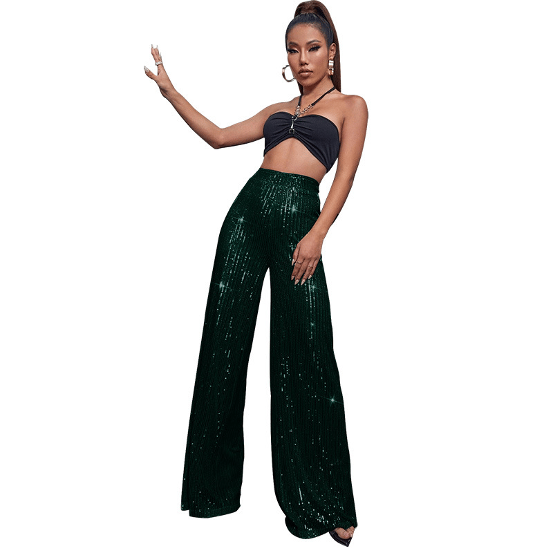 Amity – Glitzernde High-Waist-Hose für bequemen, stylischen Tragekomfort