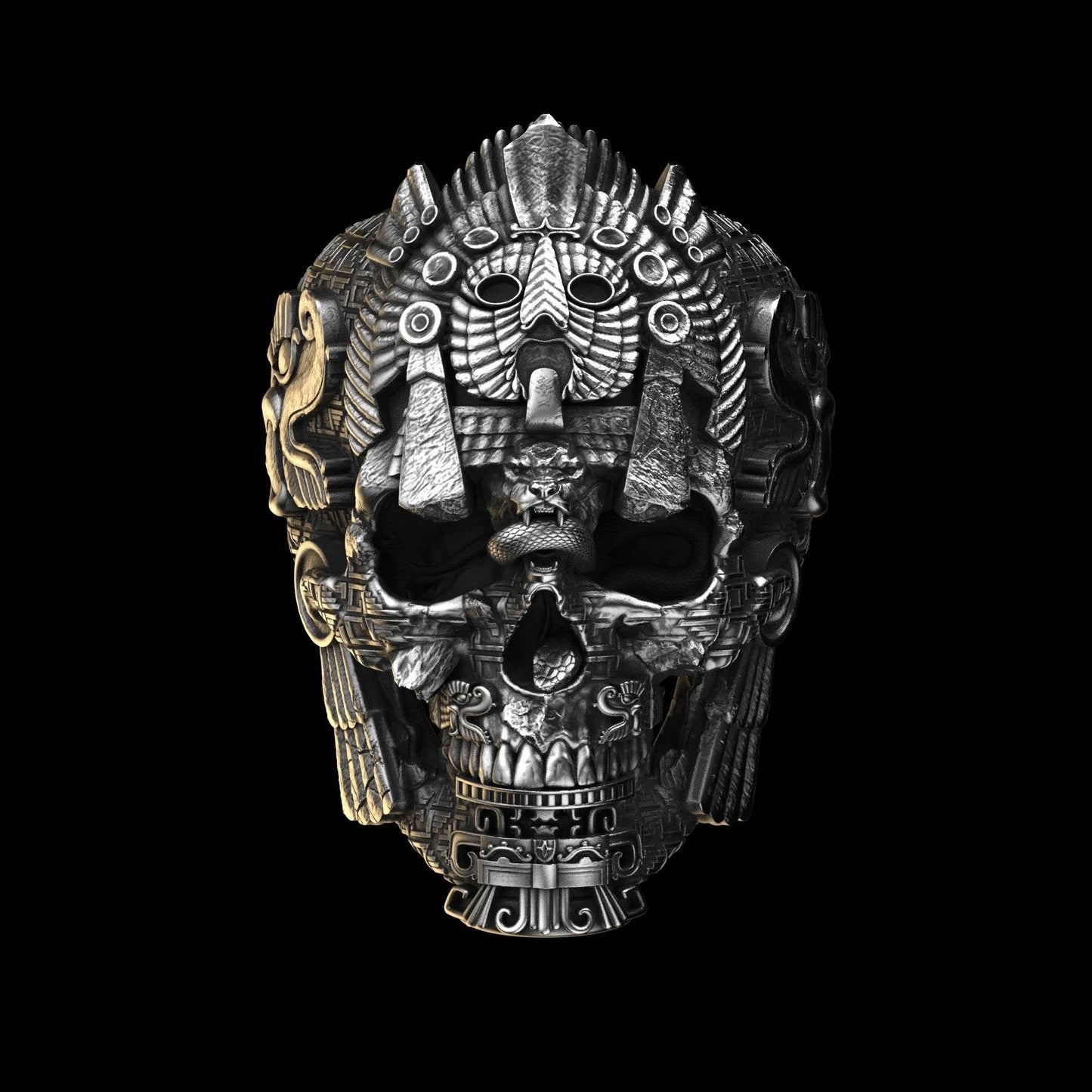 GrimSkull – Handgefertigter Sterlingsilberring für einen markanten Stil