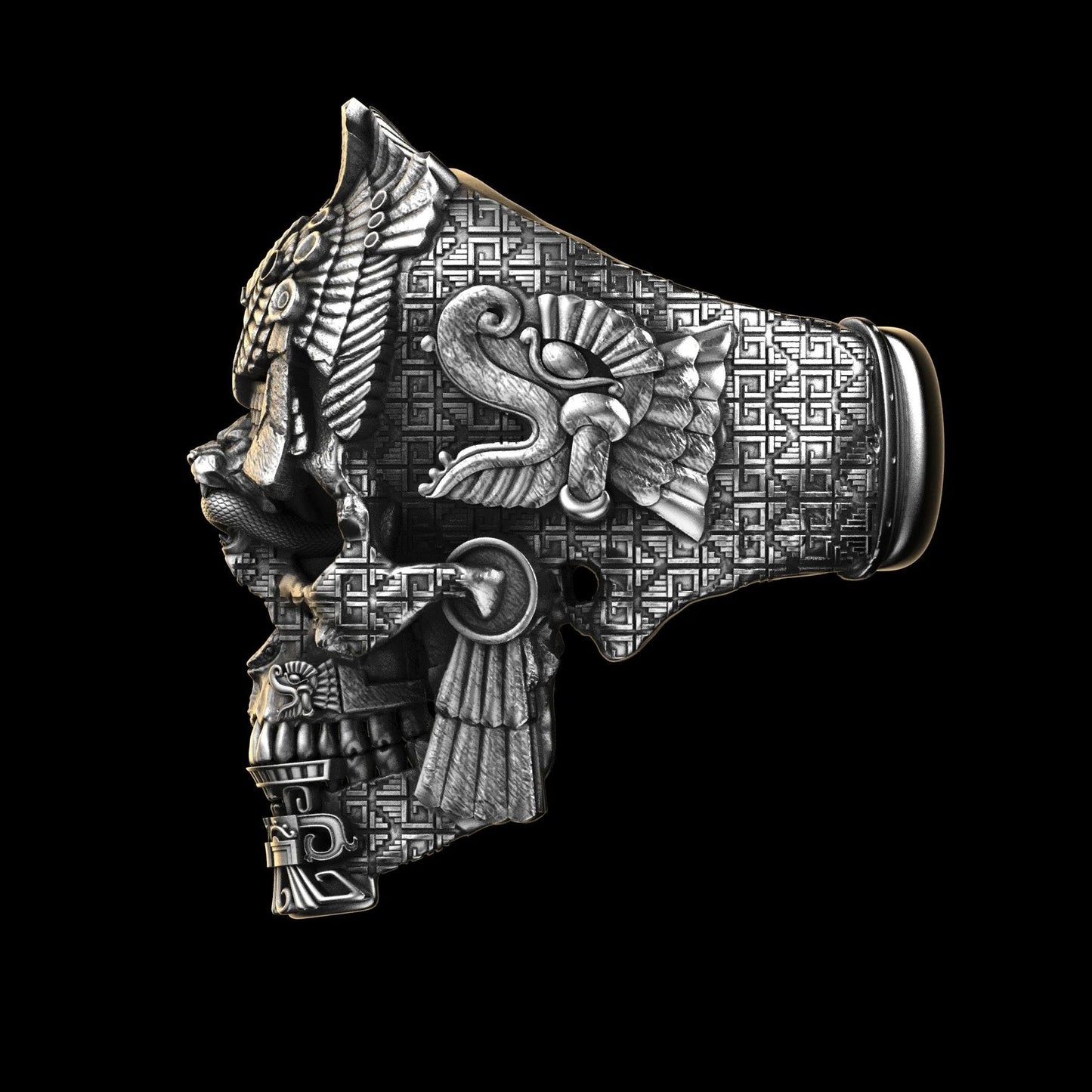 GrimSkull – Handgefertigter Sterlingsilberring für einen markanten Stil