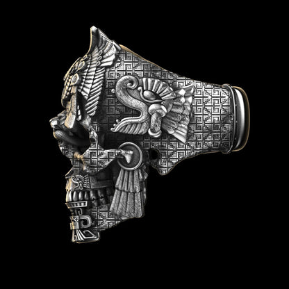 GrimSkull – Handgefertigter Sterlingsilberring für einen markanten Stil