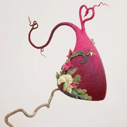 WickedHat – Handgefilzter Hexenhut für Halloween-Kostümspaß