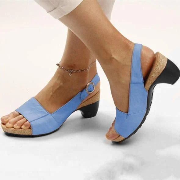 Rachel – Stylische Keilsandaletten mit klobigem Absatz und weicher Sohle