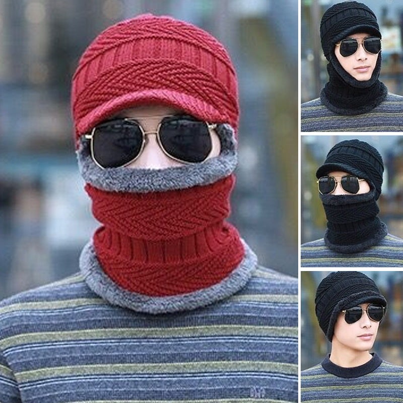 CozyMask – Wattierte Jacquard-Strickmütze für kaltes Wetter