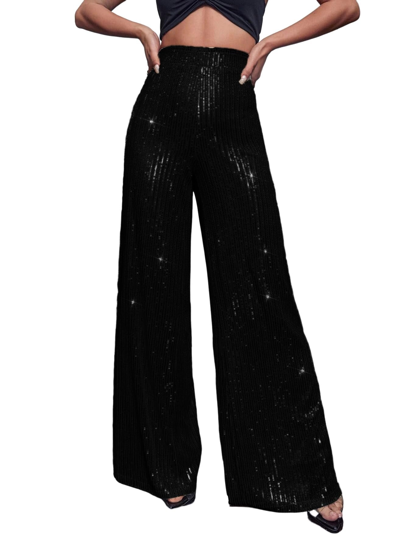Amity – Glitzernde High-Waist-Hose für bequemen, stylischen Tragekomfort