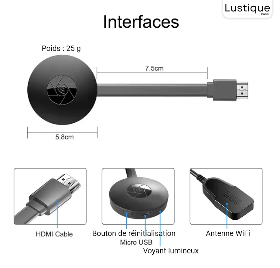 MediaLink – Compact WiFi HDMI Projector for Instant Streaming