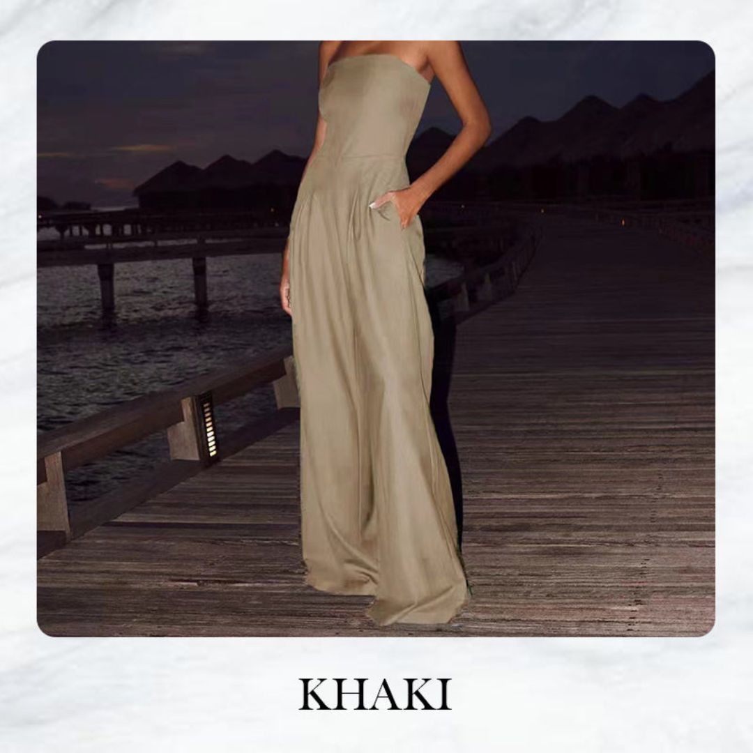 Scarlett – Lässiger ärmelloser Jumpsuit mit weitem Bein