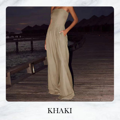 Scarlett – Lässiger ärmelloser Jumpsuit mit weitem Bein