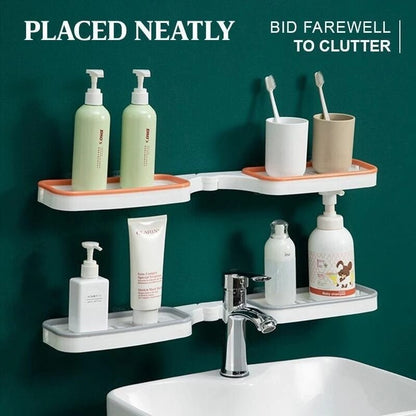 PlackRack – 180° drehbares selbstklebendes Badezimmerregal
