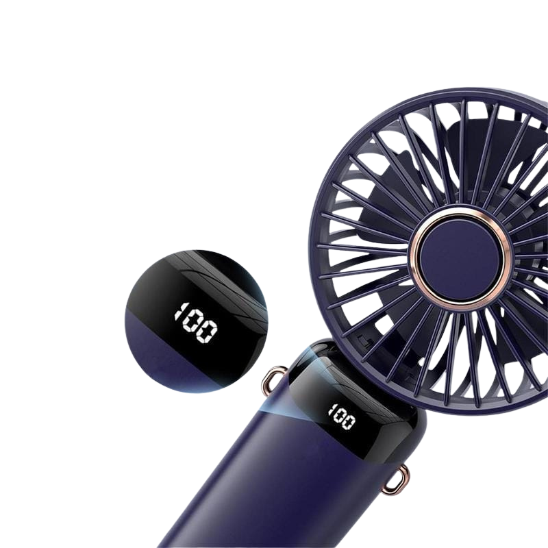 AirFlexi – Faltbarer Mini Ventilator mit Display und Telefonständer