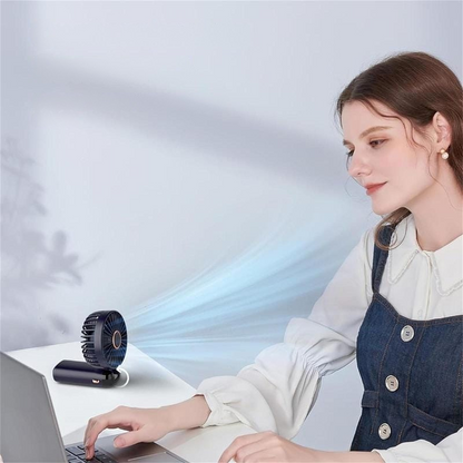 AirFlexi – Faltbarer Mini Ventilator mit Display und Telefonständer