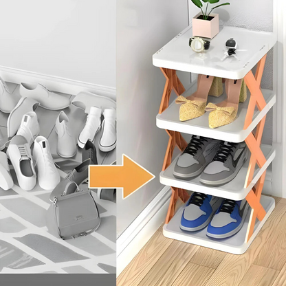 RackGenius - Platzsparender, mehrschichtiger Schuh-Organizer für ordentliche und stilvolle Aufbewahrung