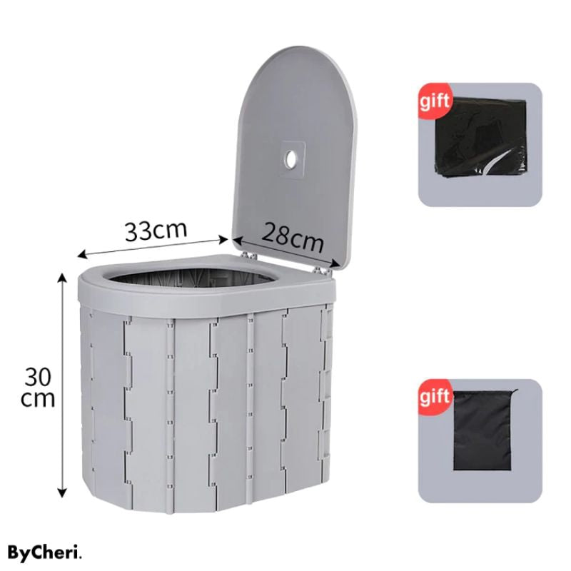 QuickLoo – Tragbare Falttoilette für Reisen und Camping