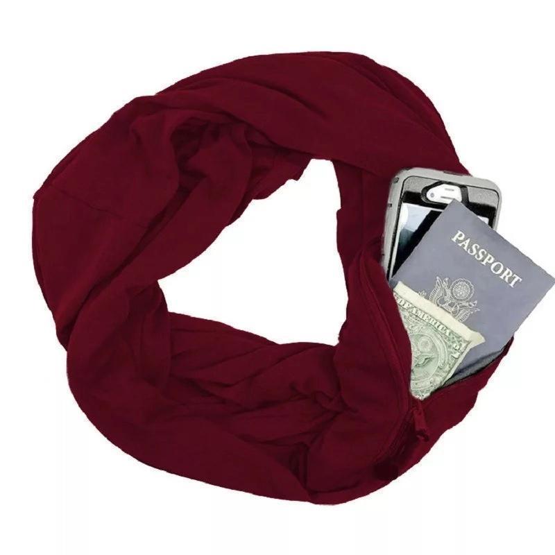 PocketShawl – Winterschal mit versteckter Tasche für Wertsachen