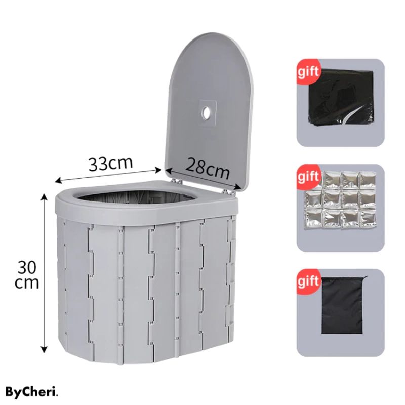 QuickLoo – Tragbare Falttoilette für Reisen und Camping