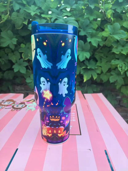 FestiveSip – Leuchtender Isolierbecher mit magischem Tag-Nacht-Design