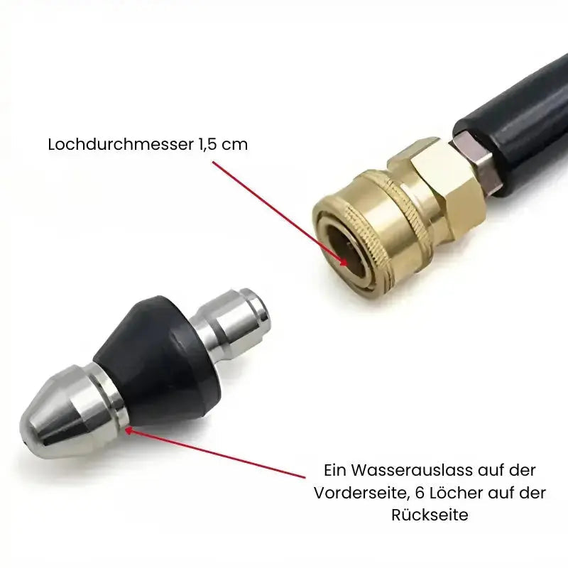 HydroBlast – Druckbetriebene Reinigungsdüse für Verstopfungen