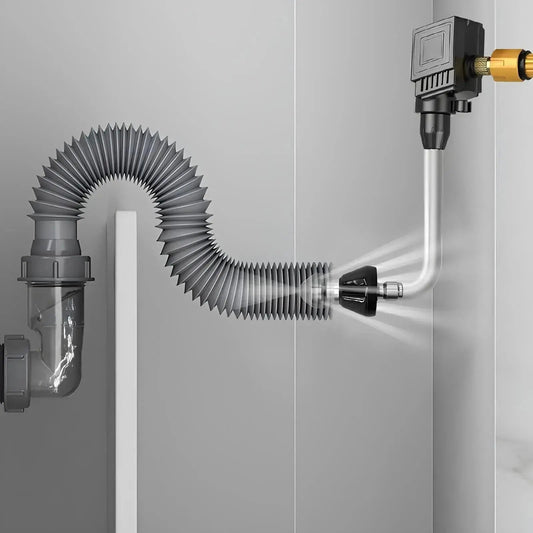 HydroBlast – Druckbetriebene Reinigungsdüse für Verstopfungen