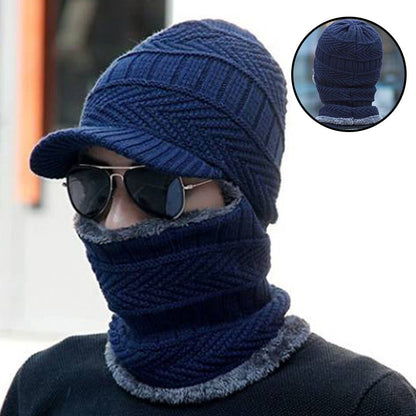 CozyMask – Wattierte Jacquard-Strickmütze für kaltes Wetter