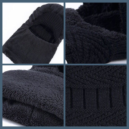 CozyMask – Wattierte Jacquard-Strickmütze für kaltes Wetter