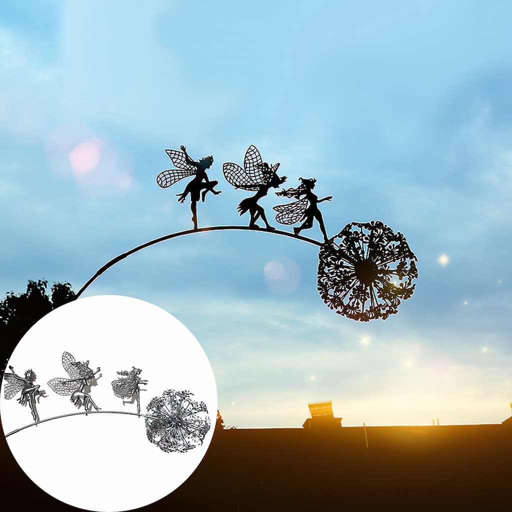 AvelloHome – Feen- und Löwenzahn-Papier-Gartendekor für draußen