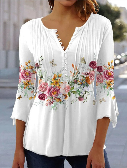 ClassicCotton – Langärmliges Button-Up-Top für bequemen Alltagskomfort