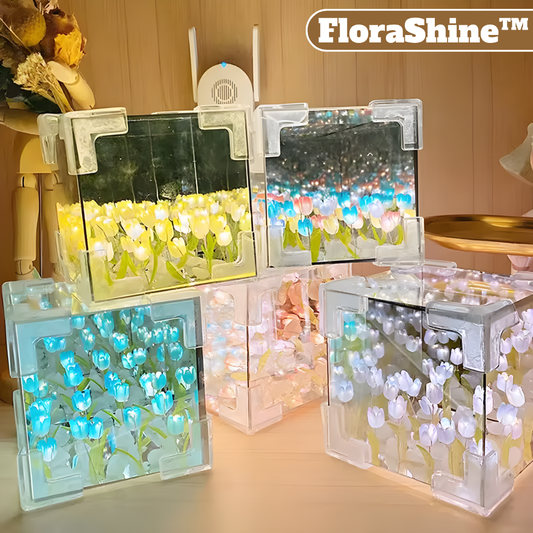 FloraShine – Tulpenblüten-Lichtbox für magische Wohnatmosphäre