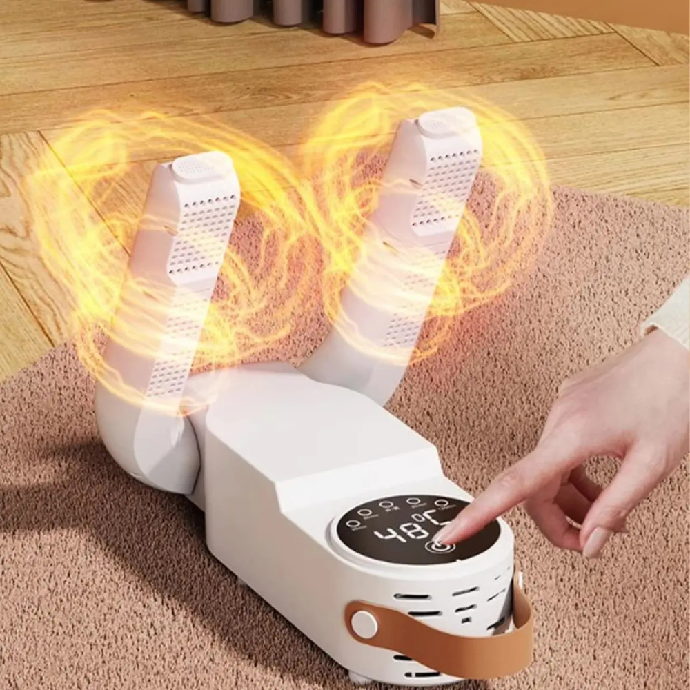 AirWarm - Faltbarer elektrischer Schuhtrockner mit 360°-Heizung für geruchsfreies Trocknen