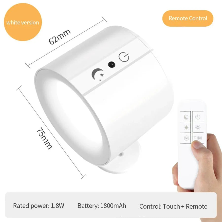 GlowEase – LED-Magnetwandlicht mit zwei Leuchtenköpfen und Fernbedienung
