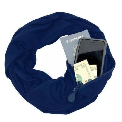 PocketShawl – Winterschal mit versteckter Tasche für Wertsachen
