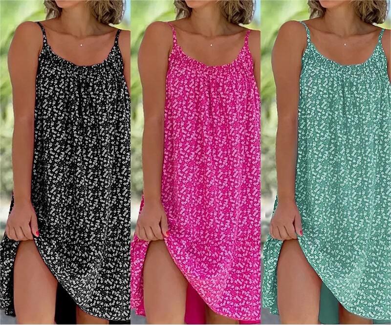 Ella – Bedrucktes Camisole-Kleid mit bequemer Passform