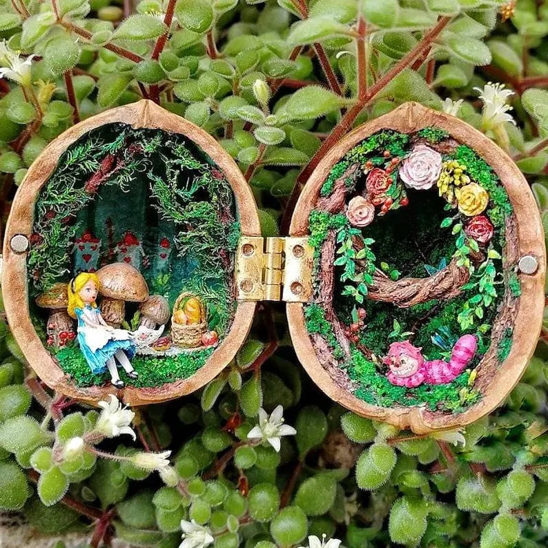 MiniManor – Miniaturhaus aus Walnussschalen für süße Geschenkideen
