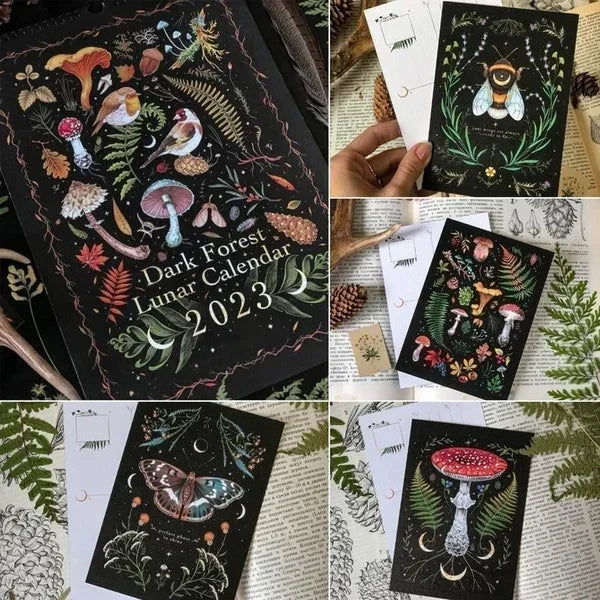 DarkForest – Mondkalender 2023 mit Originalillustrationen und Mondphasen