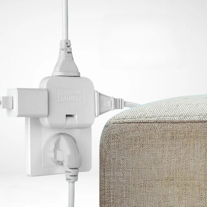 PowerMax – Schlanke universelle Steckdosenleiste mit verstellbarem Schwenkkopf