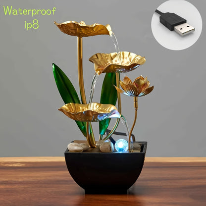 ZenRipple – Eleganter Tischbrunnen Mit Beruhigendem Wasserfluss Und Integriertem Luftbefeuchter