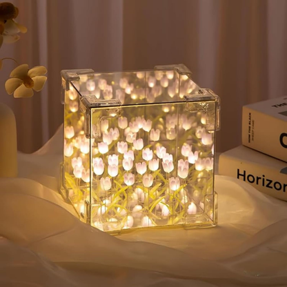FloraShine – Tulpenblüten-Lichtbox für magische Wohnatmosphäre
