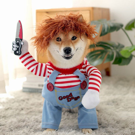 PupPro – Chucky-Hundekostüm für Halloween-Spaß