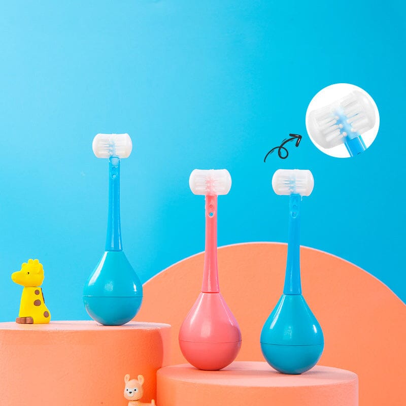 BrushBuddy – Dreiseitige Zahnbürste für spielerisches Zähneputzen bei Kindern