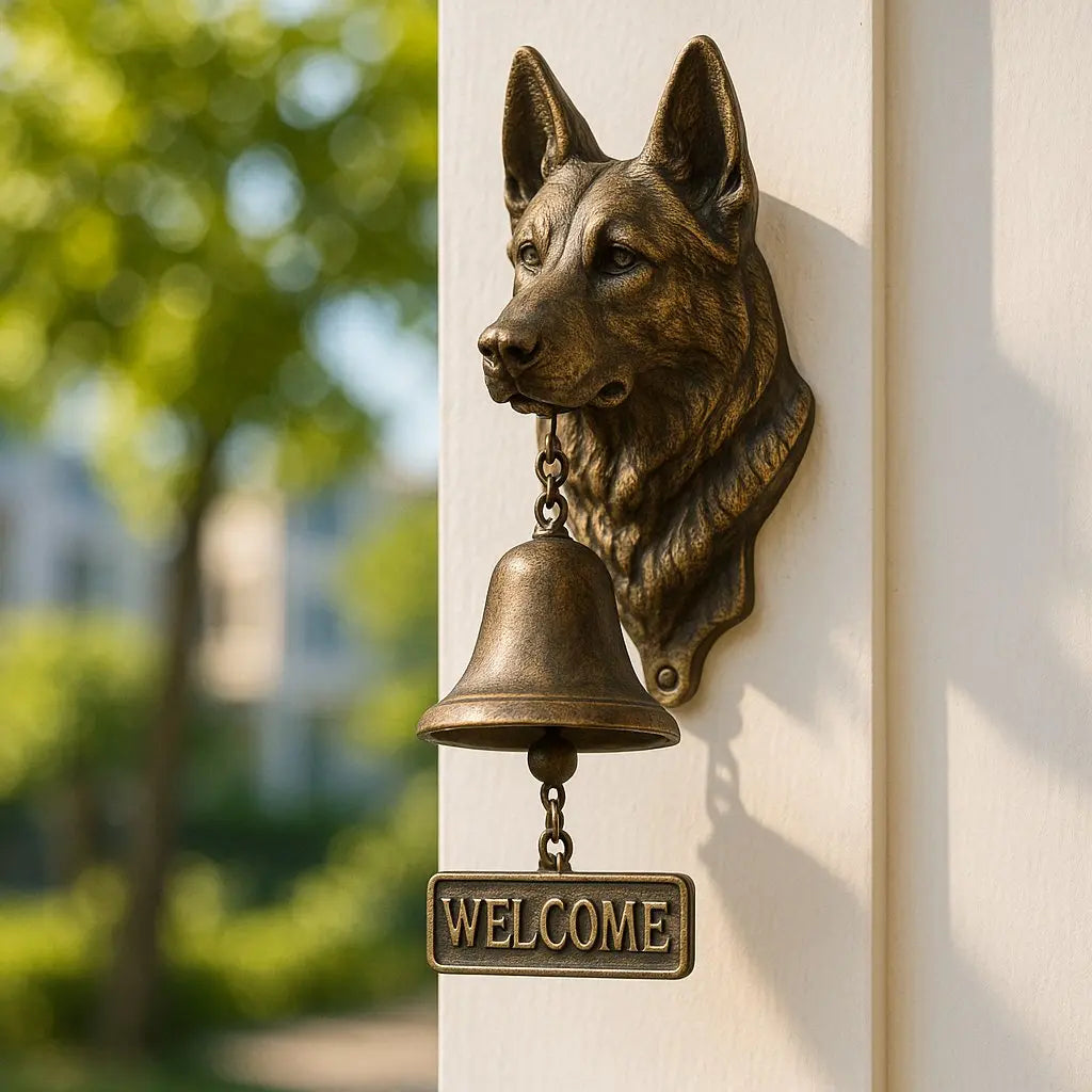 GuardianBell – Deutscher Schäfer Wandglocke für Schutz und Charme