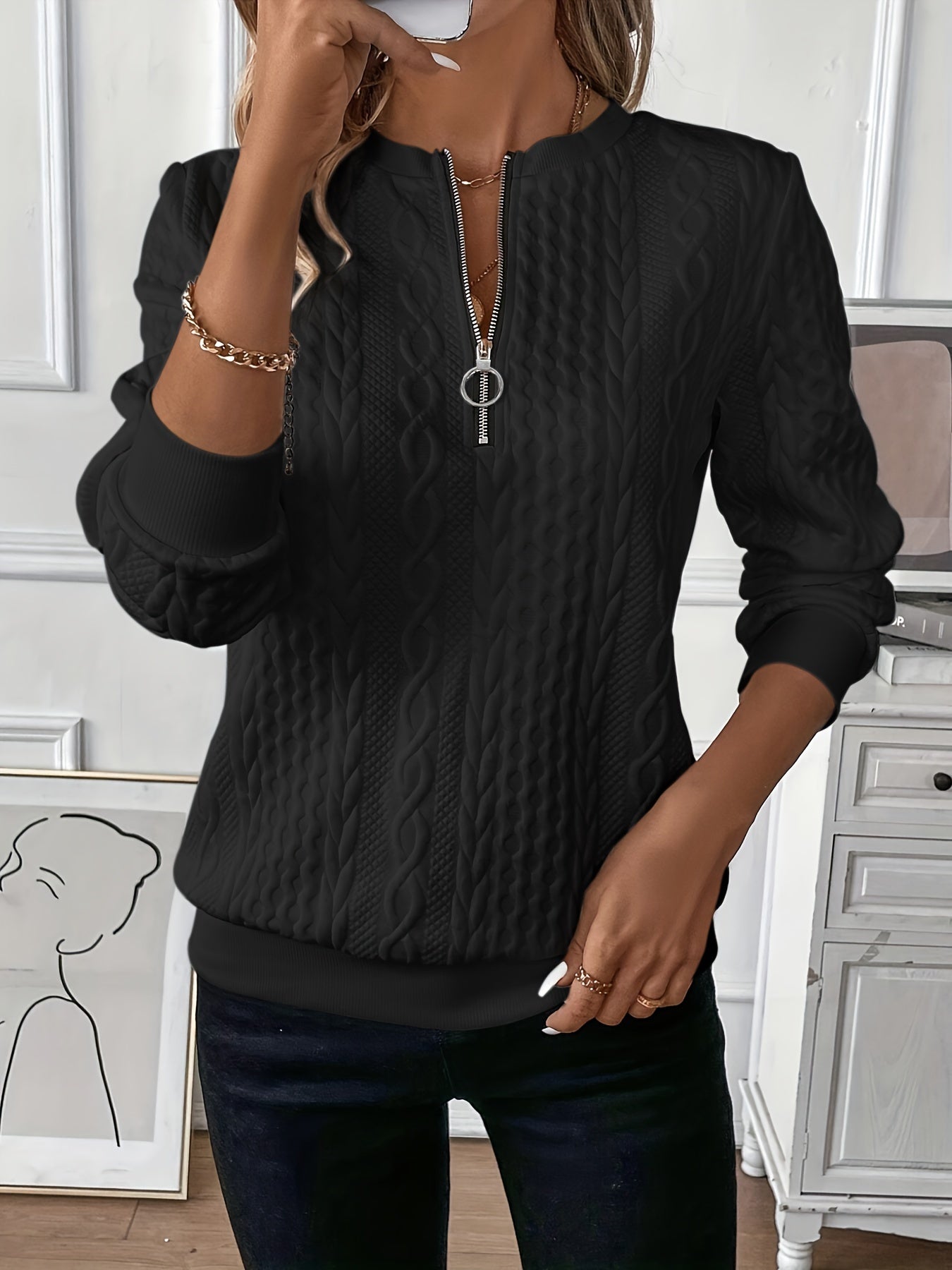 Miran – Zip-Up Sweater for Cozy Casual Elegance