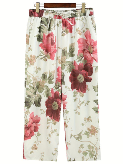 Damen – Bedruckte Cropped-Hose für die lässige Sommergarderobe