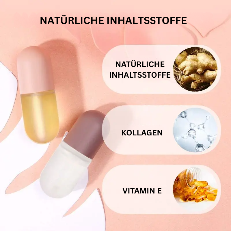 Emma – Lip Plumper Duo mit durchsichtigen Tuben und schwarzen Kappen | 1+1 Gratis