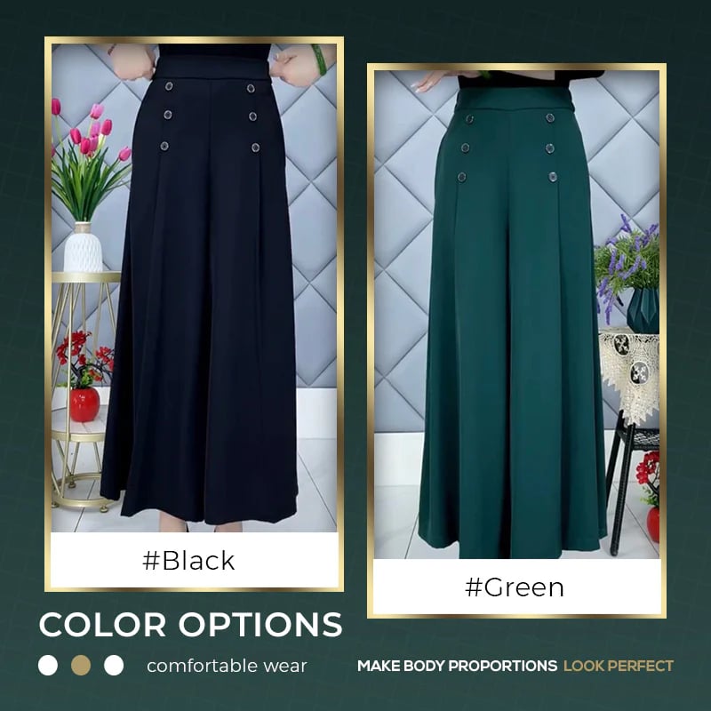Camille – Weite Bundfaltenhose mit lockerer Sommerpassform