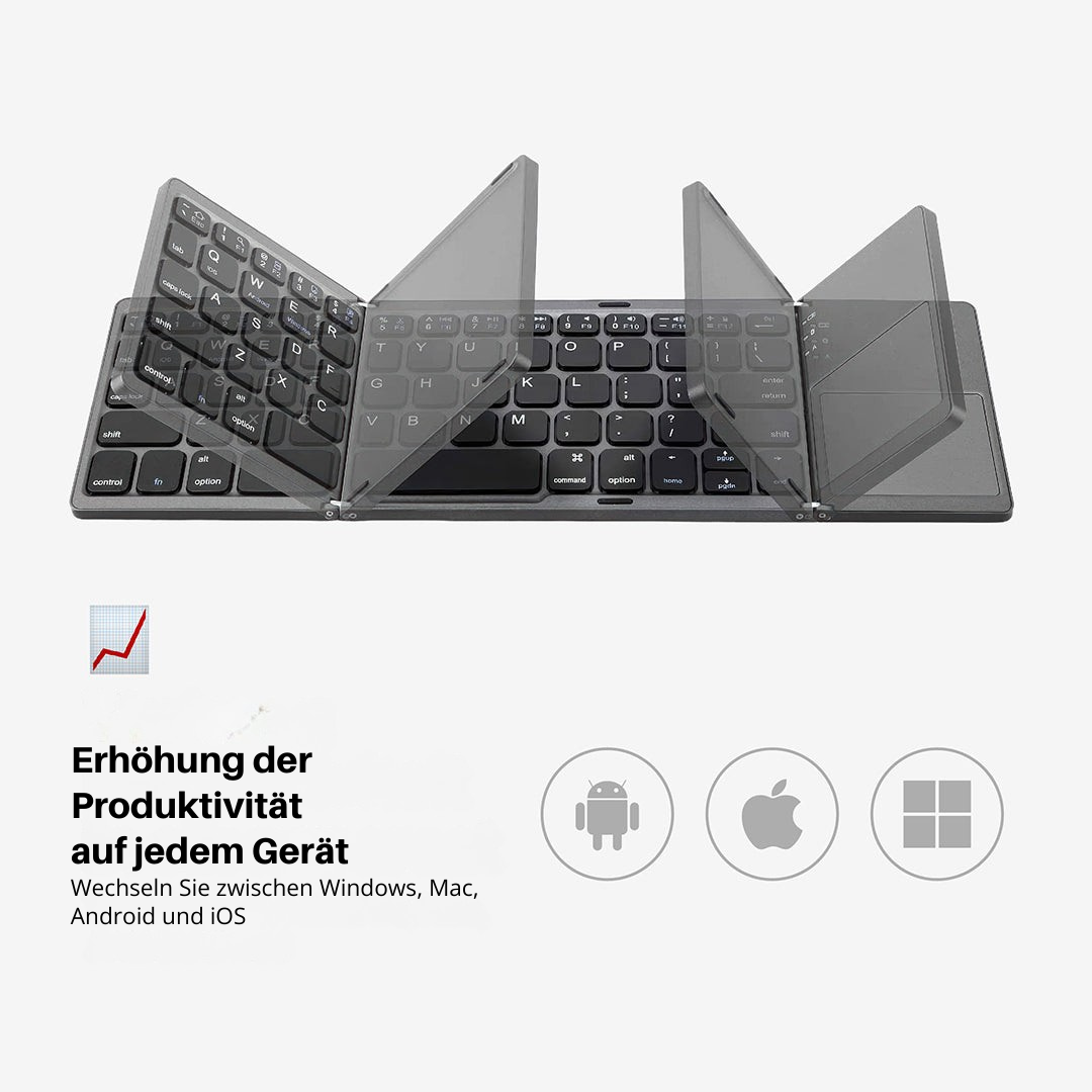 TypeGlide – Schnell überall arbeiten mit ultrakompakter faltbarer Tastatur